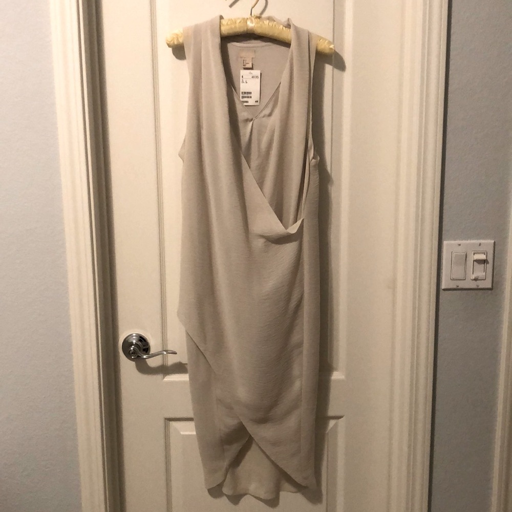 H&M satin with overlay dress